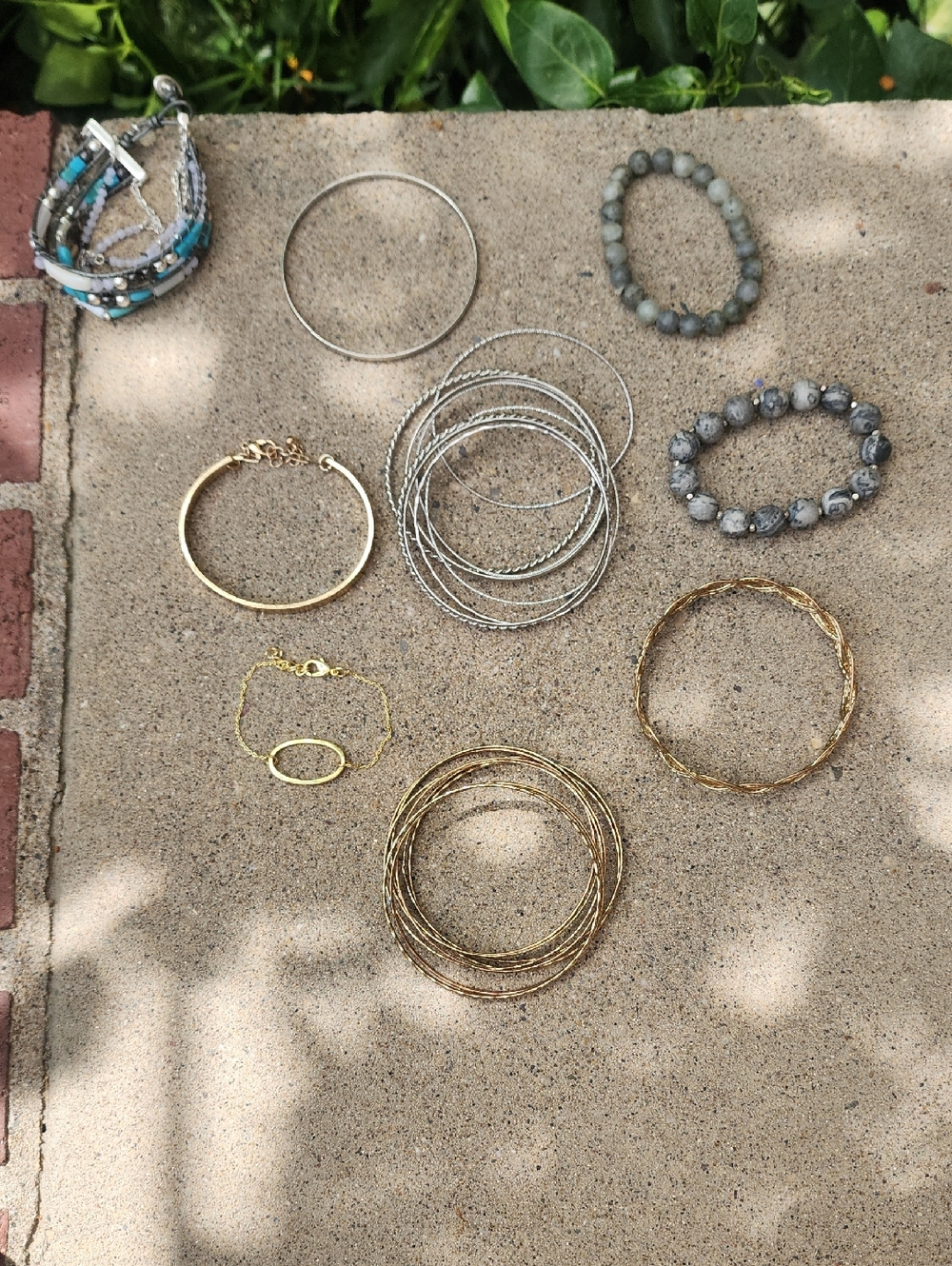 Gold and Silver Mixed Bangle Bracelets